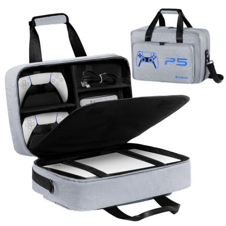 UUBOXS Étui de Transport pour PS5, Sac de Voyage de Protection pour PS5/PS5 Pro/PS5 Slim, Sac PS5 à Main pour Manette, Casque de