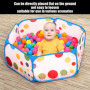 1 Piscine À Balles Pop-Up, 1 Panier De Basket avec 2 Ventouses Et 2 Balles, Piscine À Balles Pliable, Piscine À Balles pour Enfa
