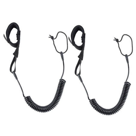 Corde De Surf Noire 2 Pièces, Corde De Surf Élastique, Laisse De Planche De Surf, Corde De Pied De Planche De Surf, Accessoires 
