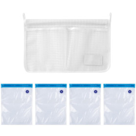 DHSBGWSX 1 sac de rangement pour le réfrigérateur, 4 sacs de conservation sous vide, boîte de rangement murale, sac en maille po