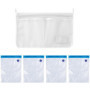 DHSBGWSX 1 sac de rangement pour le réfrigérateur, 4 sacs de conservation sous vide, boîte de rangement murale, sac en maille po