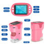 Vankarr 1000X Microscope numérique de poche portable pour enfants avec carte SD de 32 Go, écran IPS de 2 pouces, échantillons de