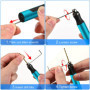 Mini Stylo Perceuse Électrique, Mini Perceuse Électrique à 3 Vitesses, Mini Perceuse Électrique Manuelle, Avec 10 Petits Forets,
