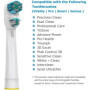 KongKay Brossettes de Rechange, 8 Têtes Compatibles Avec les Oralb double clean Brosses à Dents Électriques, Têtes doubles pour 