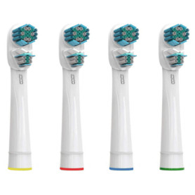 KongKay Brossettes de Rechange pour Oralb dual clean, 4 Têtes Compatibles Avec les Oralb Brosses à Dents Électriques, Têtes doub