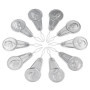 Lot de 10 enfile-aiguille classique pour machine à coudre et main, argenté avec estampage, en métal (aluminium avec boucle en ac