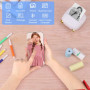 GuKKK Imprimante Photo Portable, Mini Imprimante Photo Instantané sans Fil, Imprimante Thermique sans Fil BT Imprimante Mobile a