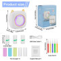 GuKKK Imprimante Photo Portable, Mini Imprimante Photo Instantané sans Fil, Imprimante Thermique sans Fil BT Imprimante Mobile a