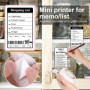 GuKKK Imprimante Photo Portable, Mini Imprimante Photo Instantané sans Fil, Imprimante Thermique sans Fil BT Imprimante Mobile a