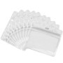 10 Pcs Porte Carte Transparent, Badge Transparent Plastique, Imperméable à l'eau des Porte-Badges, Étui pour Cartes d'identité, 