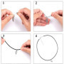 Cordon de Collier Wax Cordon de Collier en Cuir Artificiel Collier Mousqueton en Corde Tressée DIY Collier Pendentif Accessoires