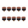 DaiUni 10 pièces Embout Queue de Billard, 10 mm Embout Billard en Bois à Visser en Métal pour Snooker Changement
