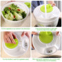 Newaner Essoreuse à Salade Professionnelle, Couverts à Salade Grande Capacité (3L), Essorage Facile et Rapide, Gain de Place, Ut