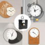 Fousenuk 2 Mecanisme Horloge Murale, Silencieux Mécanisme Horloge Pile, Mouvement d'Horloge Quartz, avec 5 Paires différentes Ho