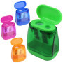 4 Pièces Taille-crayon,Taille Crayon Enfant,Taille Crayon avec Reservoir,Taille Crayon Double Trouc,Taille Crayon Reservoir,en P