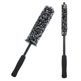 DNDGDLUA Lot De 2 Brosses à Jantes en Microfibre, Brosse Pliable pour Pneus De Voiture pour Un Nettoyage en Profondeur en Douceu