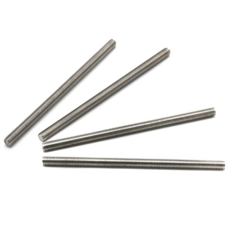 Lot de 4 tiges filetées entièrement filetées M8 x 150 mm, en acier inoxydable 304, filetage à droite