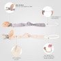 Hugttt Attache Tetine Tissu, 2 Pièces Attache Sucette Fille Garçon Accroche Tetine Bois, Pacifier Chain Chaîne de Tétine pour Bé