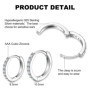 Yorgewd 5 Paires Boucles en Argent Sterling 925 Ensemble pour Femme 8.5mm/10.5mm, 925 Zircon Cubique Clous D'oreilles Hypoallerg