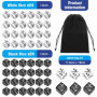 MumdoYAL 48 PCS Compteurs de Dés(Noir+Blanc), Dés de Jeton Dés de Fidélité Dés D6 Cube, Compatible avec MTG, CCG, Accessoire de 