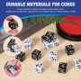 MumdoYAL 48 PCS Compteurs de Dés(Noir+Blanc), Dés de Jeton Dés de Fidélité Dés D6 Cube, Compatible avec MTG, CCG, Accessoire de 