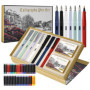 GC QUILL Lot de 7 stylos plume de calligraphie avec différentes pointes et 40 cartouches d'encre pour débutants MU-09