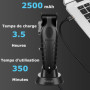 KEMEI 2296 Tondeuse à Cheveux Professionnelle Homme, Sans Fil/Cordon, Tondeuse Cheveux et Barbe, Lames en T, Recharge USB, Noir