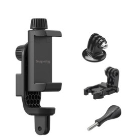 Suptig Support de téléphone pour trépied, adaptateur de trépied compatible avec iPhone, GoPro, DJI Action, Insta 360, Akaso, Mic