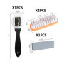 Brosse à chaussures 3 pièces avec 1 gomme, outil de cirage, accessoires d'entretien des chaussures, nettoyant pour baskets, kit 