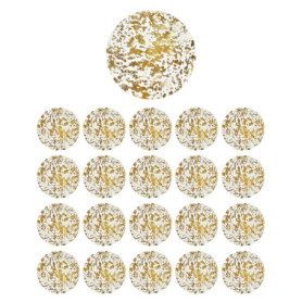 ZBHDEYG Lot de 20 Sets de Table Dorés Ronds en Feuille d'Or - Brillants et en Maille - Accessoires de Fête de Mariage et d'Anniv