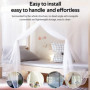 Uoimky Moustiquaire de Lit, 220 x 210 x 200cm Grande moustiquaire moustiquaire lit 2 Places Moustiquaire Voyage en Polyester Mou