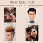DaizySight Tete a Coiffer Professionnel Homme, Tete Maleable Coiffure avec 100% Cheveux Naturels Humains, Tête D’exercice Manneq