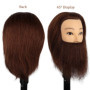 DaizySight Tete a Coiffer Professionnel Homme Barbe avec 100% Cheveux Naturels Humains, Tete Maleable Coiffure, Tête D’exercice 