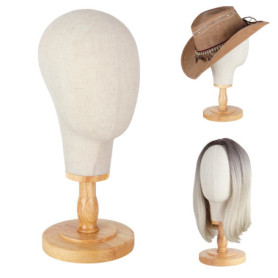 DaizySight Tête de perruque stable, tête de mannequin de 54 cm, support de perruque pour la présentation de chapeaux et chapeaux