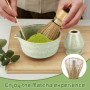 Matcha Kit, Balai à matcha, Bol Matcha, Fouet Matcha, Support de mixeur à matcha, Support de balai à matcha, Ensemble de 5 pièce