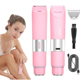 Épilateur 2 en 1 à double tête pour femme, épilateur rechargeable, mini épilateur électrique sans fil pour le corps, le visage, 