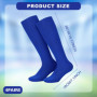 SKHAOVS 4 Paires Chaussettes de Football Enfant, Chaussette Foot Bleues pour Garçons Filles, Chaussettes Hautes de Sports Chauss