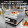 DULNICE Plancha Électrique Professionnelle en Acier Inoxydable, Commerciale Plancha de Cuisson Grill electrique，220-240V