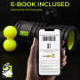 KALAHARI Foam Roller KIT, 3 en 1 plus Ebook d’exercices en Français - Rouleau de Massage, balle Double, à Picots et Sac de trans