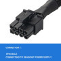 YieJoya Câble PCIE pour Seasonic, PSU 8 pin mâle vers double PCIe 8pin (6+2) mâle pour Seasonic Modular Power Supply (65cm)
