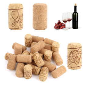 Bouchons en LièGe Naturel Bouchon, 25 Pièces Bouchon de Liege Vin en Bois Réutilisable, pour Bouteilles en Verre,Bouteilles de V