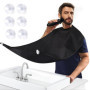 Tablier Barbe, Bavoir a Barbe, Barbe Récupérateur Poil avec 6 Ventouses, Non Collant Cadeaux de Toilettage pour Hommes, Bavoir B
