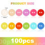 100PCS Boutons Colorés, Boutons de Bricolage, Bouton Multicolore, Artisanat Bouton Rond, Petits Boutons Ronds