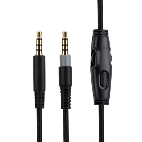 HyperX Cloud Alpha Câble de rechange compatible avec casque de jeu HyperX Cloud Alpha, mode muet, contrôle du volume avec microp