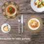 Lot de 6 Sets de Table Ronds Tissés, Style Imprimé Bohème Lavable Résistantes à la Chaleur Antidérapan Rond 38x38cm pour Cuisine