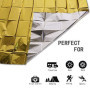 TENQUAN 10 Pcs Couverture de Survie, 210cm x 160cm Couverture Survie Extra Large Mylar Argent Doré Couverture Kit de Survie Ther