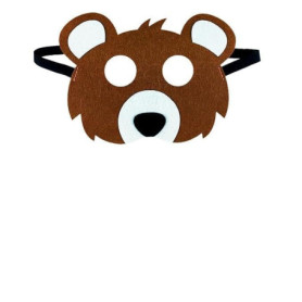 KSBBHDS 2 Morceaux De Masques d'ours Brun Et 2 Morceaux De Gros Masques De Gros Loup, Jouets pour Enfants, Accessoires De Perfor