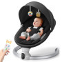 Transat Bebe Electrique,Helangel Balancelle avec Télécommande et Wireless Berceau Electrique Bebe avec Harnais de sécurité 5 Poi