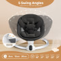 Transat Bebe Electrique,Helangel Balancelle avec Télécommande et Wireless Berceau Electrique Bebe avec Harnais de sécurité 5 Poi