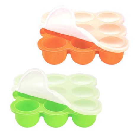 Lot de 2 Bac a Glacon Diversification 18 x 75ml Conservation Repas Bebe Congelateur Plateau pour Purée, Lait Materne - Congelate